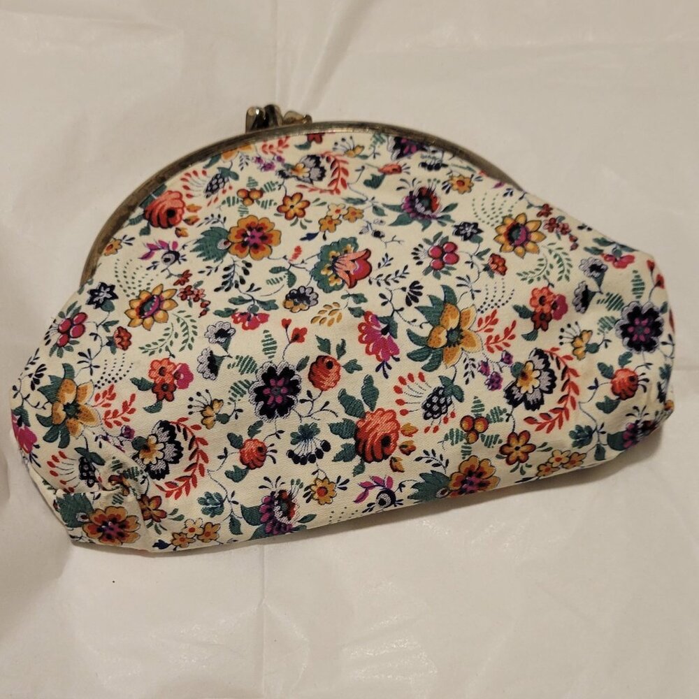 Hand Purse Double Clutch Compartment unique very 1950s nice and clean with cute